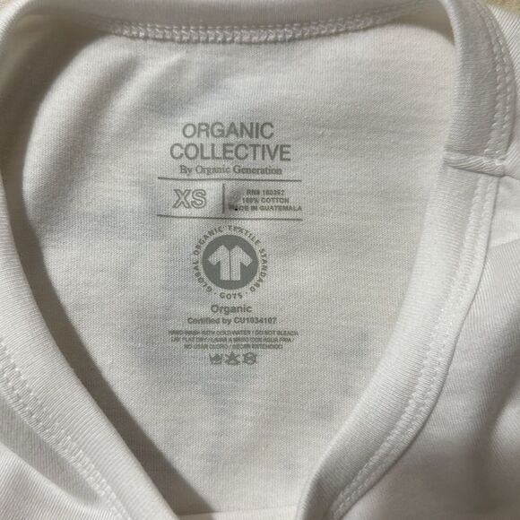 Organic Collective XS White Peach red Black Eiffel Tower Paris Picnic Graphic T - Picture 6 of 8